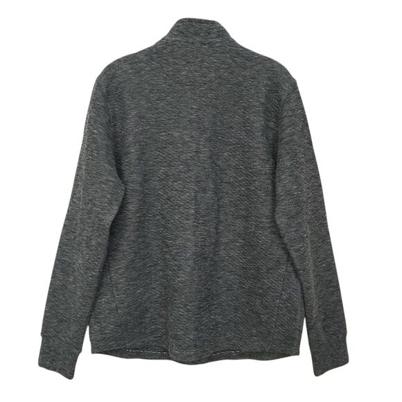 Good Man Quilted Jacket Mens Large Heathered Gray Snap Mock Neck Cotton Casual - Picture 6 of 12